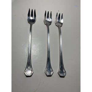 Antique Reed & Barton Silver Plate Cocktail Forks Set of 3